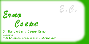 erno csepe business card
